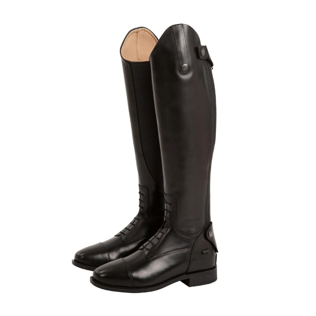 Läderridstövel AMY Svart