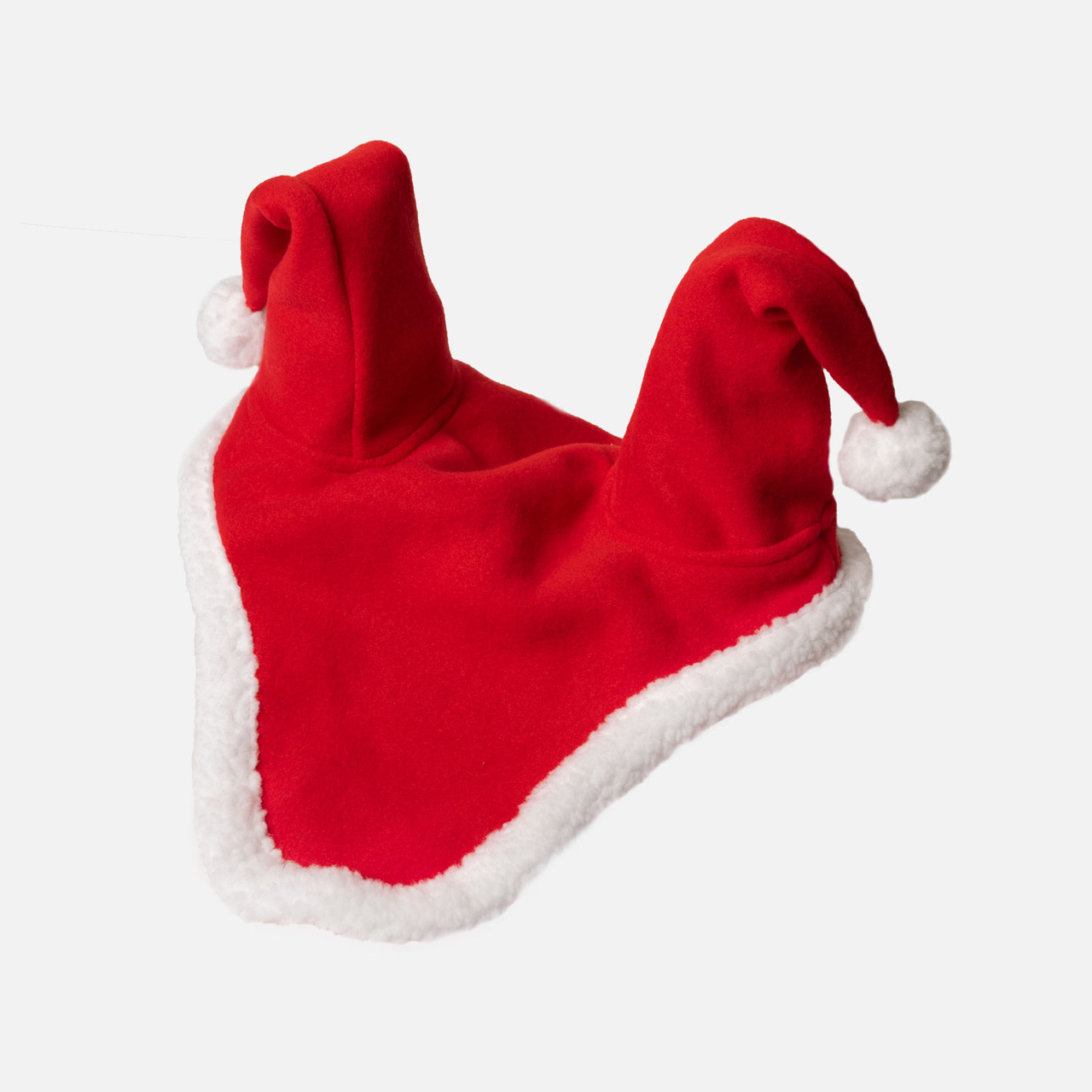 Julhuva Nisse med toffsar Röd/vit