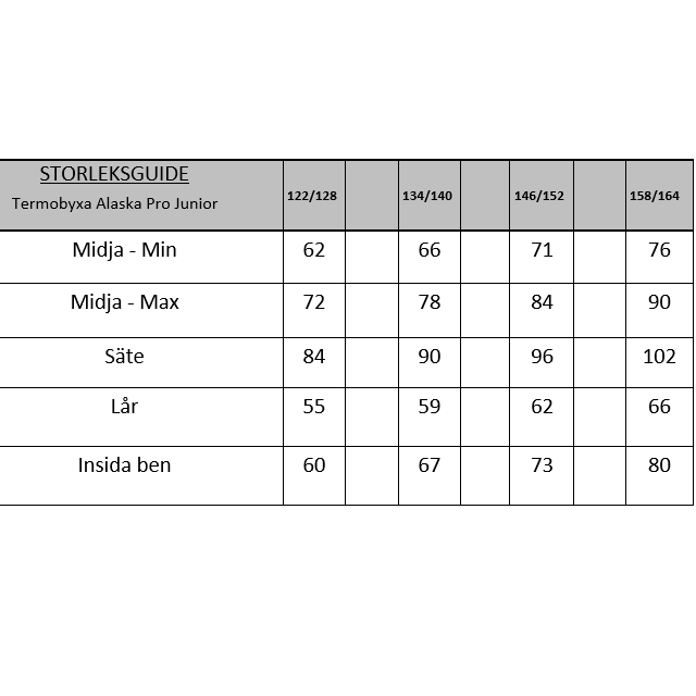 Termobyxa Alaska Pro Junior