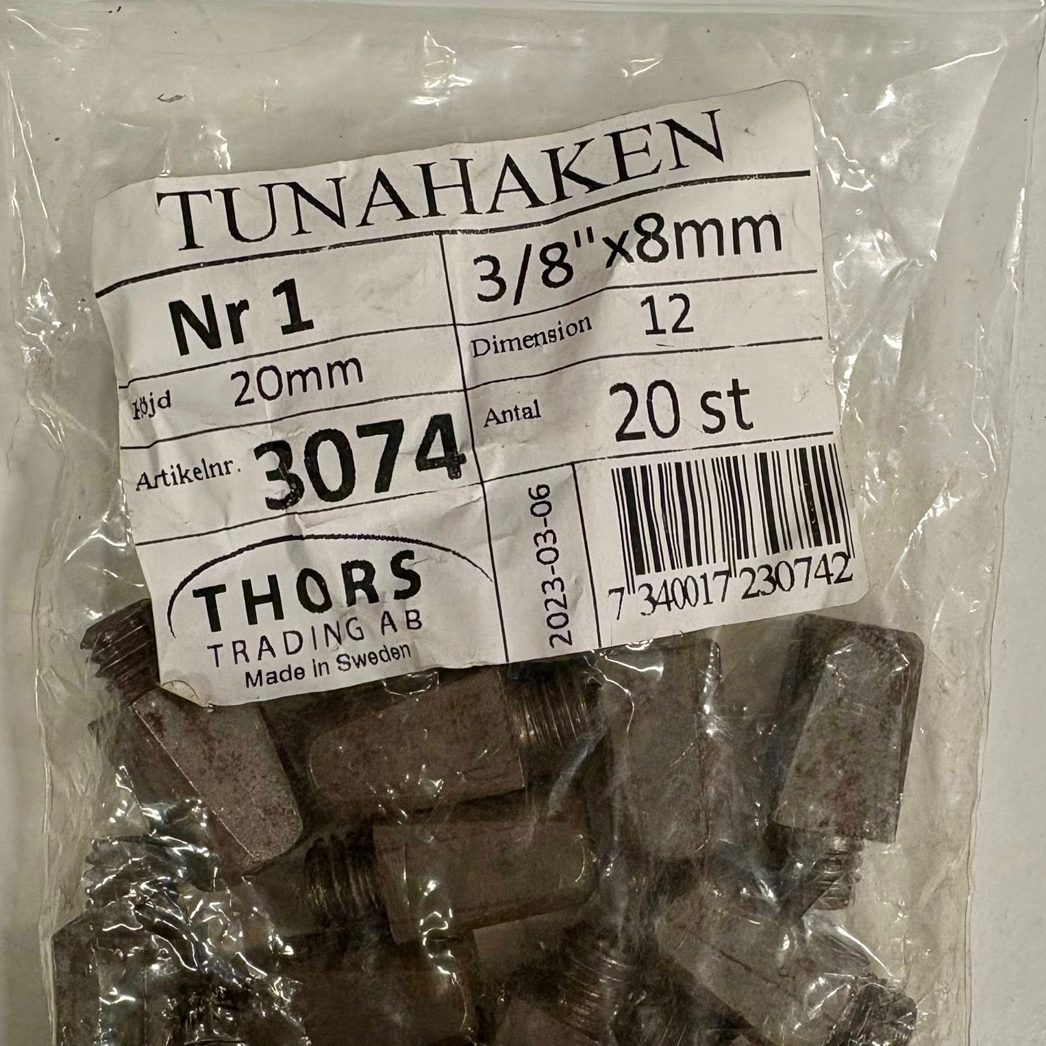 GRESSBRODD 20 MM NR 1 20-PAK 3/8