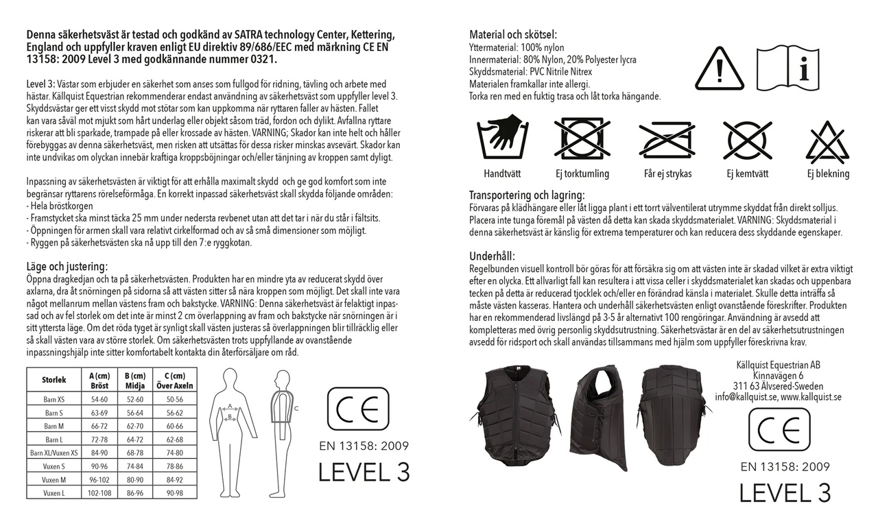 Sikkerhetsvest Livello JR